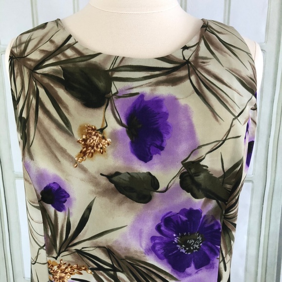 Dressbarn Sleeveless Floral Career Shift Dress - Picture 5 of 8